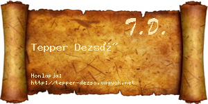 Tepper Dezső névjegykártya